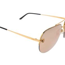 مملوكة مسبقًا Cartier Gold Panthere De Cartier Mirror Aviator Sunglasses