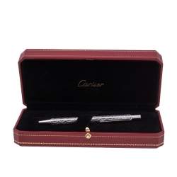 Pre Owned Cartier C De Cartier Palladium Finish Ballpoint Pen