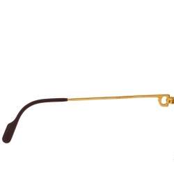 Pre Owned Cartier Two Tone/ Gold Mirrored Must de Cartier Aviator Sunglasses