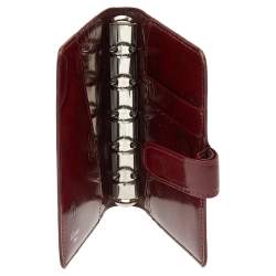 Pre Owned Cartier Burgundy Leather Happy Birthday Agenda Cover
