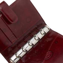 Pre Owned Cartier Burgundy Leather Happy Birthday Agenda Cover
