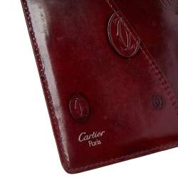 Pre Owned Cartier Burgundy Leather Happy Birthday Agenda Cover