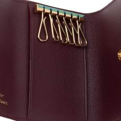Cartier Burgundy Leather 6 Key Holder