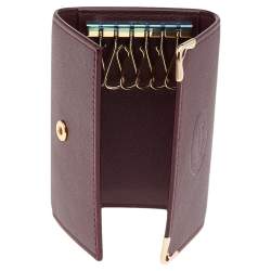 Cartier Burgundy Leather 6 Key Holder