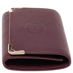 Cartier Burgundy Leather 6 Key Holder