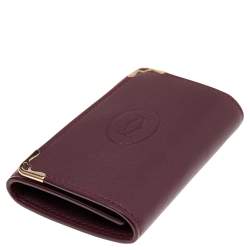Cartier Burgundy Leather 6 Key Holder