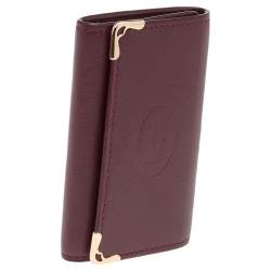 Cartier Burgundy Leather 6 Key Holder