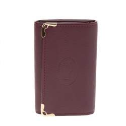 Cartier Burgundy Leather 6 Key Holder