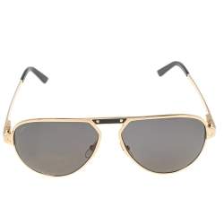 Pre Owned Cartier Black Santos de Cartier Aviator Sunglasses