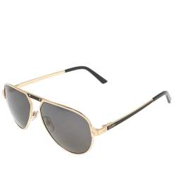 Pre Owned Cartier Black Santos de Cartier Aviator Sunglasses