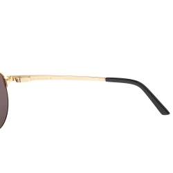 Pre Owned Cartier Black Santos de Cartier Aviator Sunglasses