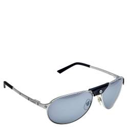 Cartier Brushed Ruthenium Tone/ Grey Santos Dumont Sunglasses