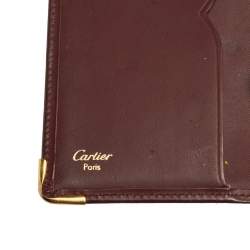 Cartier Red Leather Must de Cartier Bifold Agenda Cover