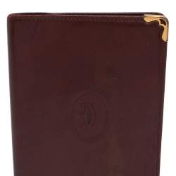 Cartier Red Leather Must de Cartier Bifold Agenda Cover