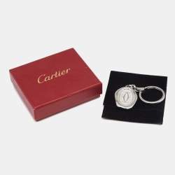 Cartier Double C Motif Wax Seal Stainless Steel Key Chain