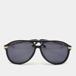Cartier Black/Gold D64D80B2 Aviator Sunglasses