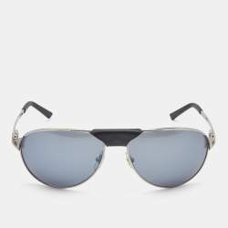 Cartier Black/Silver Santos de Cartier Aviator Sunglasses