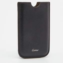 Cartier Dark Brown Leather Phone Case