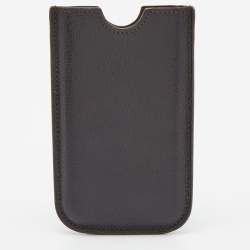 Cartier Dark Brown Leather Phone Case