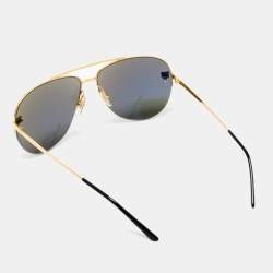 Cartier Gold Panthere De Cartier Mirrored Aviator Sunglasses