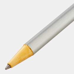 Cartier Silver Lacquer & Gold Tone Santos Ballpoint Pen