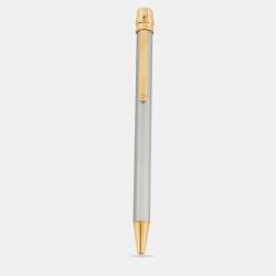 Cartier Silver Lacquer & Gold Tone Santos Ballpoint Pen