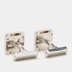 مملوكة مسبقًا Cartier Santos de Cartier Sterling Silver 18k Yellow Gold Cufflinks