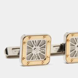 مملوكة مسبقًا Cartier Santos de Cartier Sterling Silver 18k Yellow Gold Cufflinks