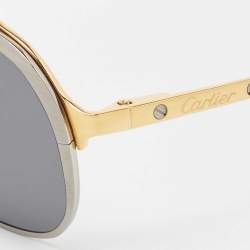 Cartier Black CT0035S Santos de Cartier Aviator Sunglasses