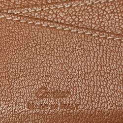 Pre Owned Cartier Dark Brown Leather Passport Holder