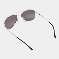 Pre Owned Cartier Two Tone/Grey CT0083S Pilot Sunglasses