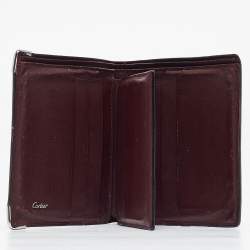 Cartier Black Leather Must De Cartier Bifold Wallet