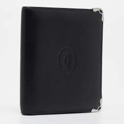 Cartier Black Leather Must De Cartier Bifold Wallet