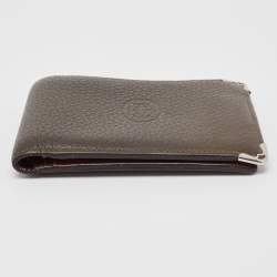 Pre Owned Cartier Brown Leather Must de Cartier 6CC Bifold Wallet