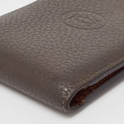 Pre Owned Cartier Brown Leather Must de Cartier 6CC Bifold Wallet