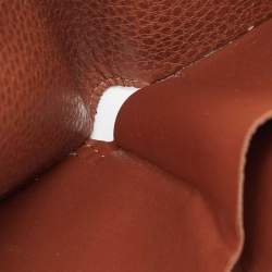 Pre Owned Cartier Brown Leather Must de Cartier 6CC Bifold Wallet