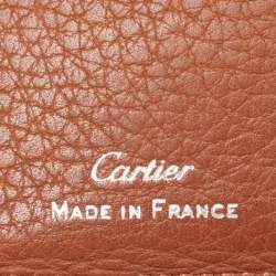 Pre Owned Cartier Brown Leather Must de Cartier 6CC Bifold Wallet
