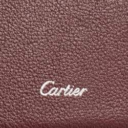 Pre Owned Cartier Black Leather Must de Cartier Business Card Holder