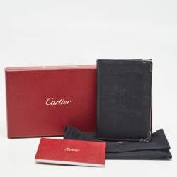 Pre Owned Cartier Black Leather Must de Cartier Business Card Holder