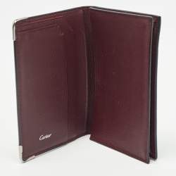 Pre Owned Cartier Black Leather Must de Cartier Business Card Holder