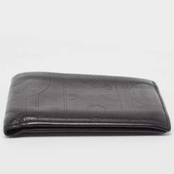 Cartier Black Leather Happy Birthday Bifold Compact Wallet