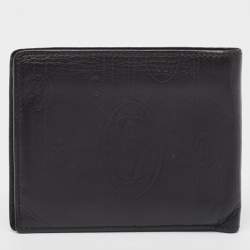 Cartier Black Leather Happy Birthday Bifold Compact Wallet