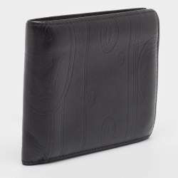 Cartier Black Leather Happy Birthday Bifold Compact Wallet