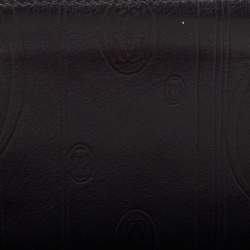 Cartier Black Leather Happy Birthday Bifold Compact Wallet