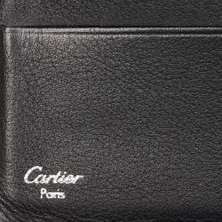 Cartier Black Leather Happy Birthday Bifold Compact Wallet