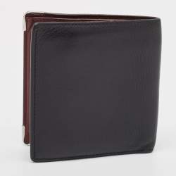 Pre Owned Cartier Black Leather Must de Cartier Bifold Wallet