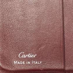 Pre Owned Cartier Black Leather Must de Cartier Bifold Wallet
