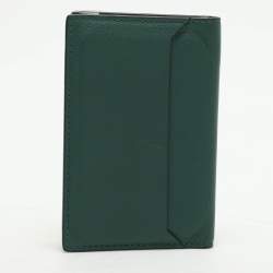 Pre Owned Cartier Green Leather Le Must De Cartier Card Holder
