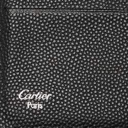 Cartier Black Leather Santos de Cartier Bifold Wallet