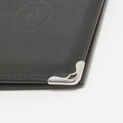 Pre Owned Cartier Black Leather Must de Cartier Card Holder
